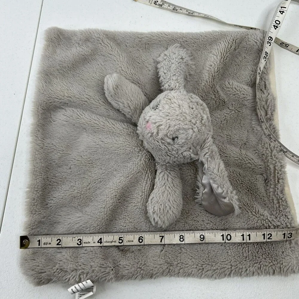Kellytoy Beige Brown Bunny Rabbit Plush‎ Rattle Lovey Security Blanket Soft Tan